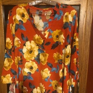 Floral tunic blouse